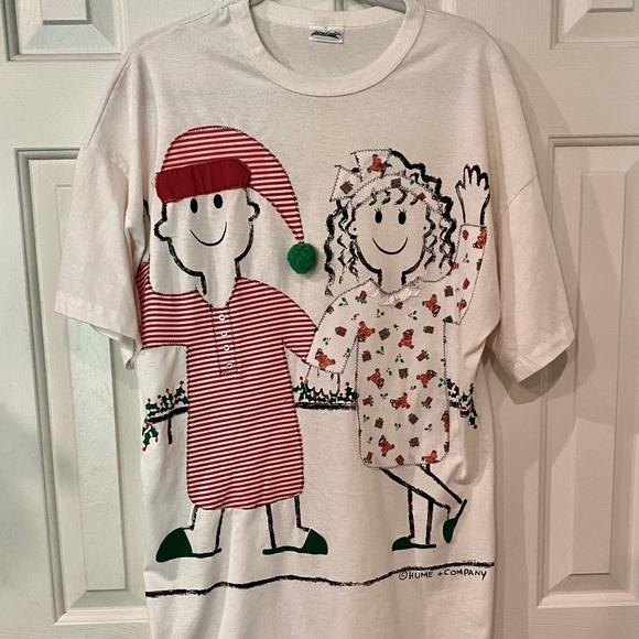 Christmas Mom's Oversize Sleep T-shirt Pinwheels Fun Kids holiday Ugly Sweater - Picture 3 of 6